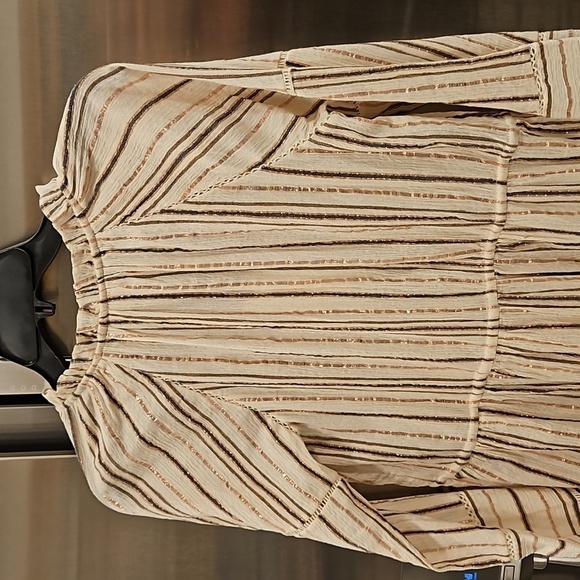 💕VERONICA BEARD💕 Danica Metallic Dress ~ Natural Multi-Color XS NWT - Picture 14 of 16